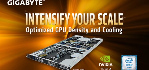 技嘉科技推出可搭載4張GPU加速卡的1U伺服器